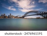 Long exposure of the amazing Sydney Harbour Bridge and Sydney