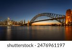 Long exposure of the amazing Sydney Harbour Bridge and Sydney