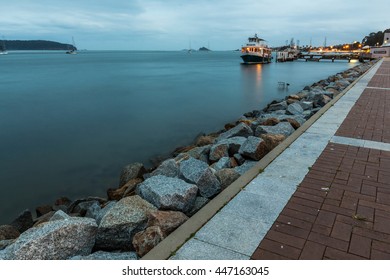 Long Exposure Of Batemans Bay At Dusk.