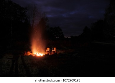 Long Exposure Campfire