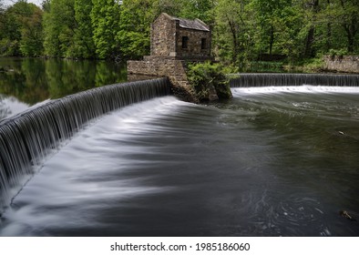 A Long Exposure Capture Of New Jersey's Historic Speedwell Dam.