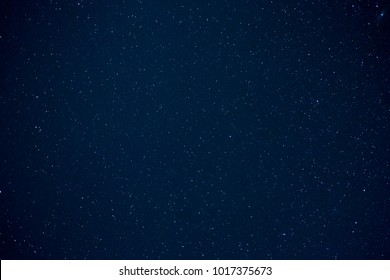 Long Exposure Clear Night Sky With Shiny Stars For Background.