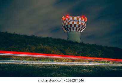 A Long Exposure Of A Greensboro, NC Water Tower