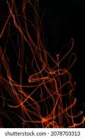 Long Exposure Image Of Fire Embers