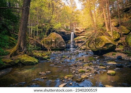 Long exposure image of Flat Lick Falls in Jackson County of Kentucky