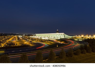 Long Exposure. International Airport. IAD Washington DC International Airport