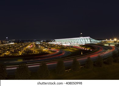 Long Exposure. International Airport. IAD Washington DC International Airport