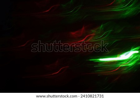 Long exposure laser light. Visual information. Stars. Abstract christmas background