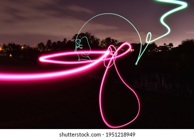 Long Exposure Light Painting Abstract Photography