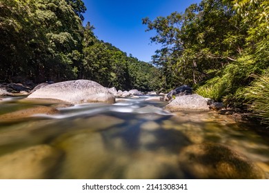 Long Exposure Of The Mossman Gorge River