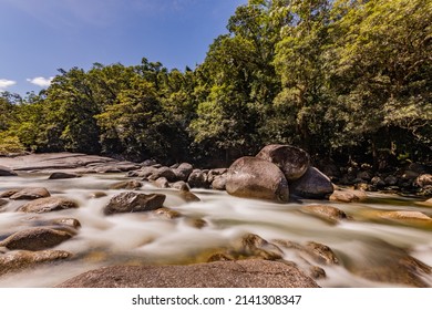 Long Exposure Of The Mossman Gorge River