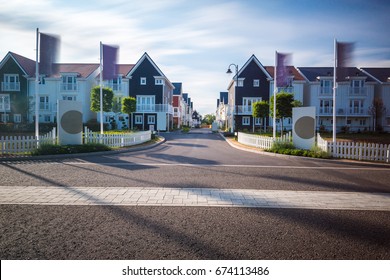  Long Exposure Of New English Estate.