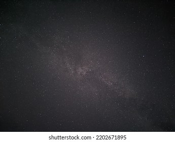 Long Exposure, Night Sky Photo With Milky Way Taken In Corsican Mountains