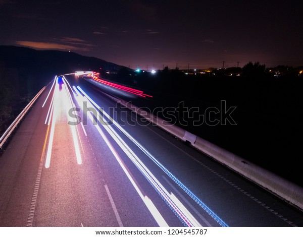 Long exposure on\
the high way Ap7.\
Catalonia