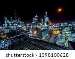 Long exposure of Petrochemical plant view at night