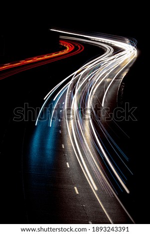 Similar – Image, Stock Photo line of speed Colour photo