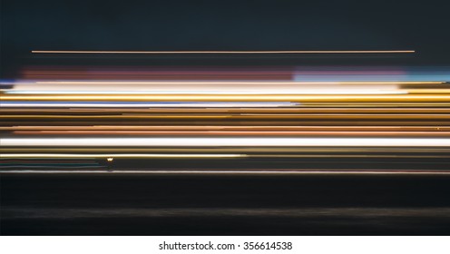 Long Exposure Of Queen Elizabeth 2 Cruise Ship At Night