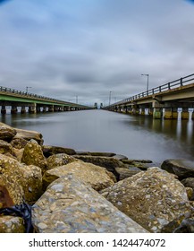 Long Exposure Of Robert Moses Bridge In NY