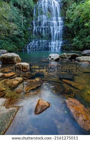 Long exposure from the Salto Cristal one of the most beautiful waterfalls in Paraguay near the town of La Colmena.