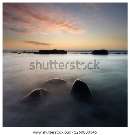 Similar – Beautiful scenery of the coast in the ocean at night