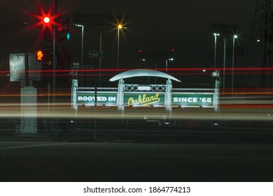 “Rooted In Oakland” ; Long Exposure Shot Outside Of The Oakland Coliseum