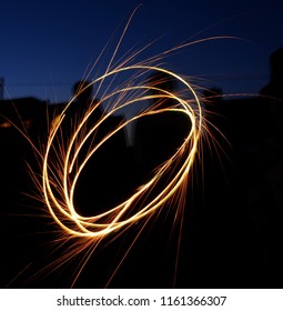 Long Exposure Shots Of Kids With Sparklers On The Fourth Of July