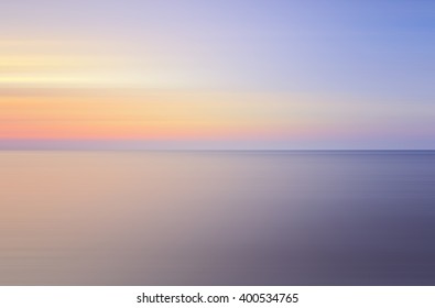 Long Exposure Of Soft Sunset For Background..