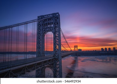 Long exposure sunrise at GW Bridge 