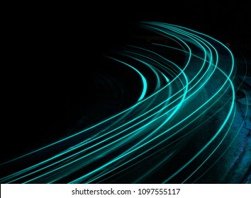 Long exposure of traffic at night in Calgary - Shutterstock ID 1097555117