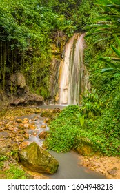 A Long Exposure View Of The Diamond Waterfall Near To Soufriere In St Lucia