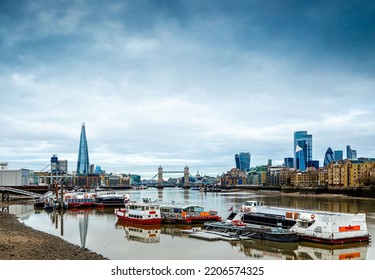 A Long Exposure View Of The Tower Bridge,  A World-famous Symbol Of London, UK