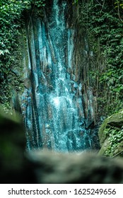 Long Exposure Of Water Running Down A Wall