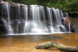 A Long Exposure Of Waterfalls, Taken At Wentworth Falls In The Blue Mountains, Near Sydney Australia