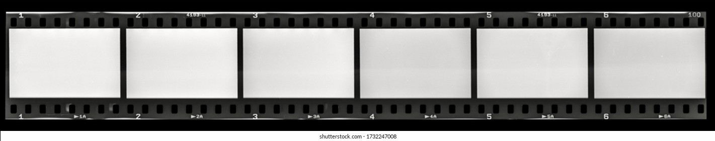 long film strip, blank photo frames, free space for your pictures, real high-res 35mm film strip scan.