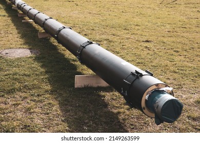 A Long Gas Pipeline Lies Ready For Laying