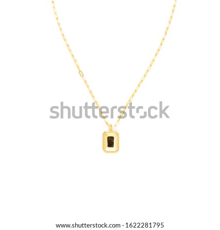 Long Gold Chain Pendent Necklace
