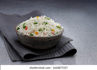 Long grain Indian Basmati Rice in a bowl.