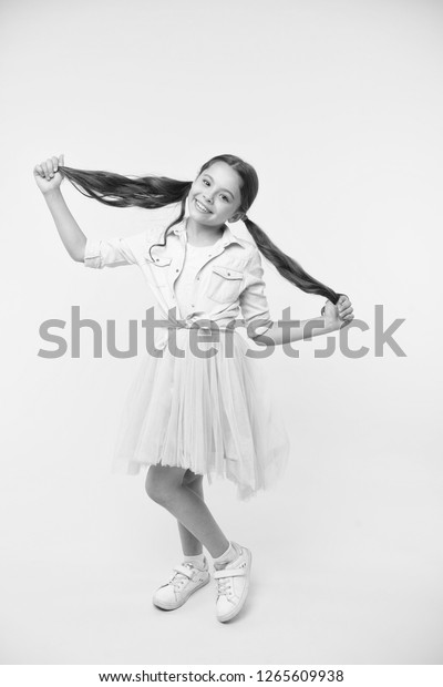 Long Hair Tips Kids Kid Girl Stock Photo Edit Now 1265609938