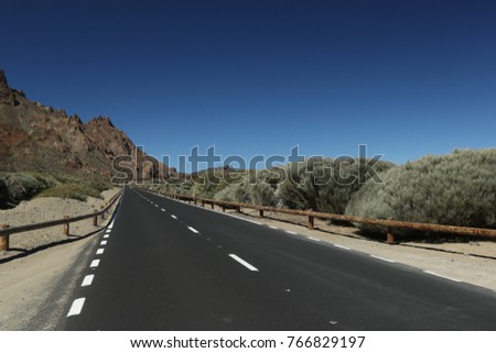 Long Highway in Canary Islands