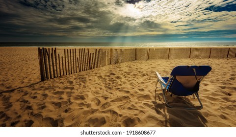 Long Island Beach At Sunset