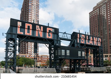 Long Island City Gantry sign view from the river July 26th, 2014