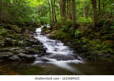 Long Jagged Falls Along The Mountainside Of Mount Madison.