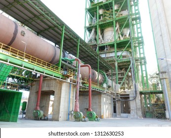 Long Kiln In Cement Factory.