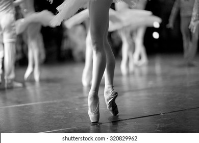 Long and lean ballet dancers legs