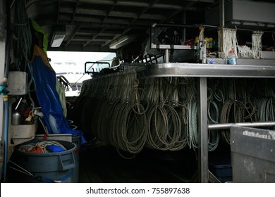 Long Line Gear On A Commercial Fishing Vessel, Seward, Alaska, USA.