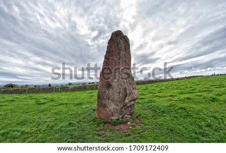 Long Meg/Long Meg and her Daughters, stone circle near Penrith, Cumbria UK 