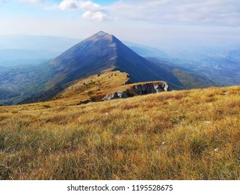 Long Mountain Range From High Perspective