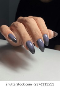  gradient black nails