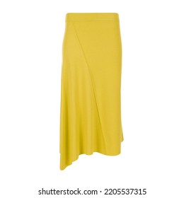 Long Narrow Women's Yellow Skirt