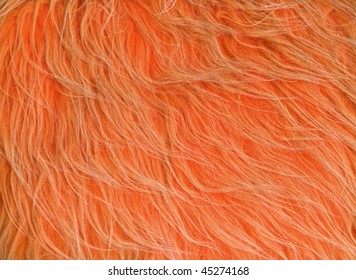 Long  Orange Artificial Fur Textures